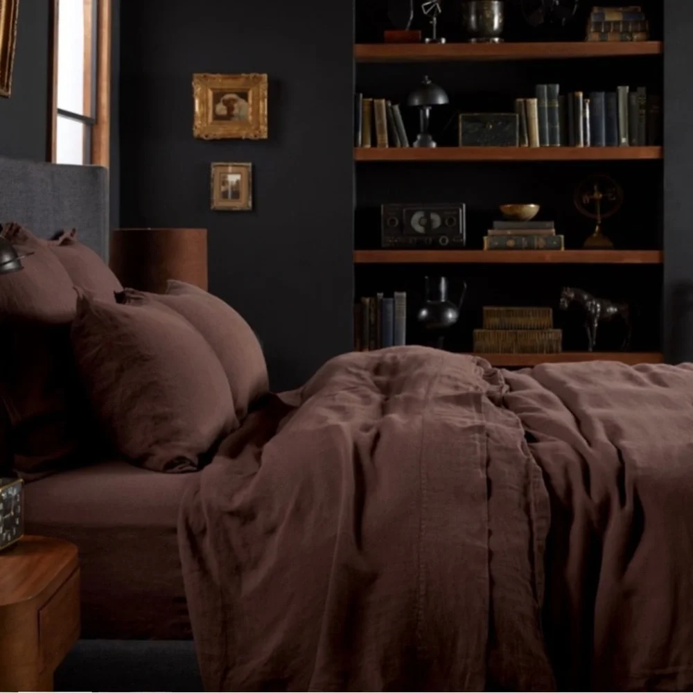 Parachute Linen Euro Sham - Color Raisin - Picture 2 of 2